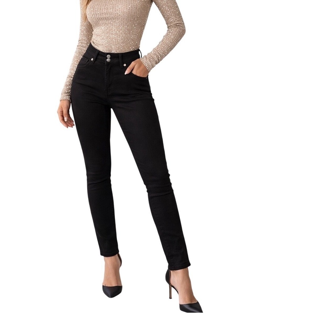 Levis 529 Curvy Skinny Leg Jeans Womens 4M W27 L32 Black Denim Pants 15586-0014